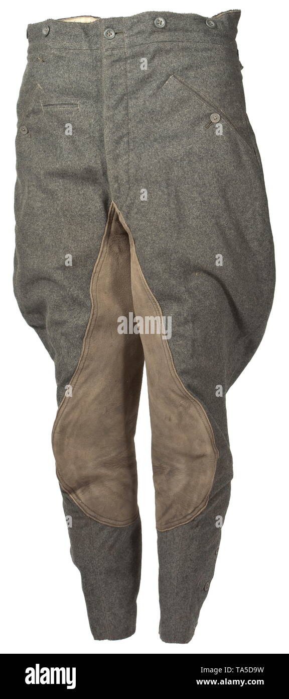 A pair of cavalry breeches M 36 for army members depot piece from 1936 historic, historical, 20th century, Editorial-Use-Only Stock Photo