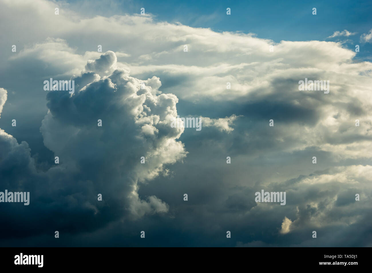 Storm Clouds over eastern saxony on May 21st 2019 Germany Stock Photo