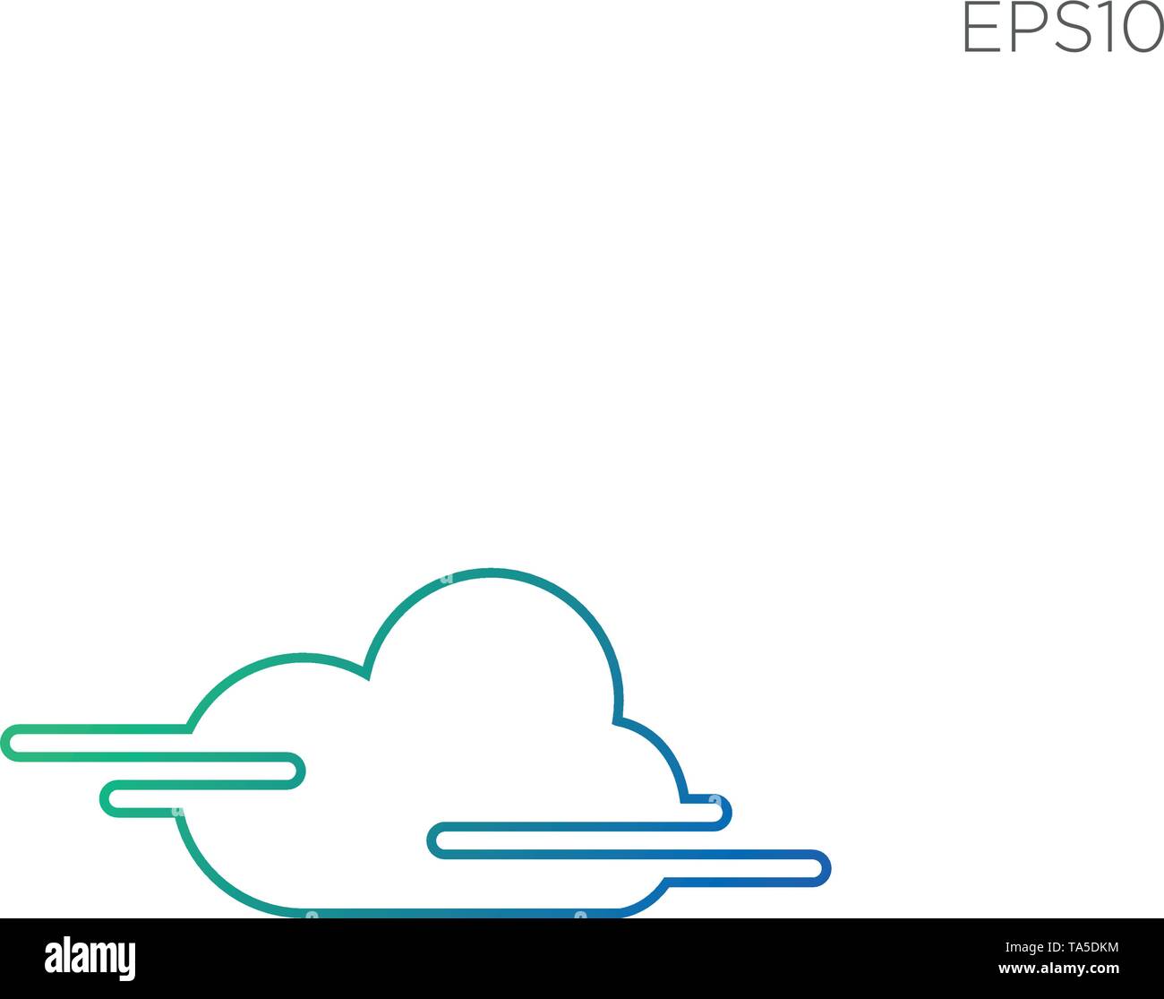 cloud icon technology symbol icon vector isolated - vector Stock Vector