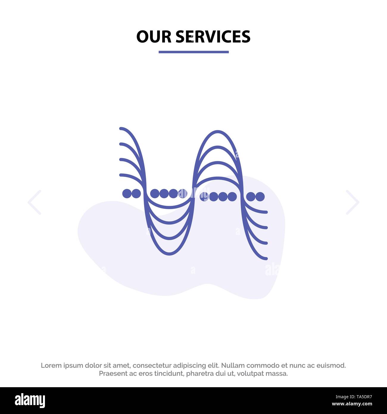 Our Services Frequency, Hertz, Pitch, Pressure, Sound Solid Glyph Icon