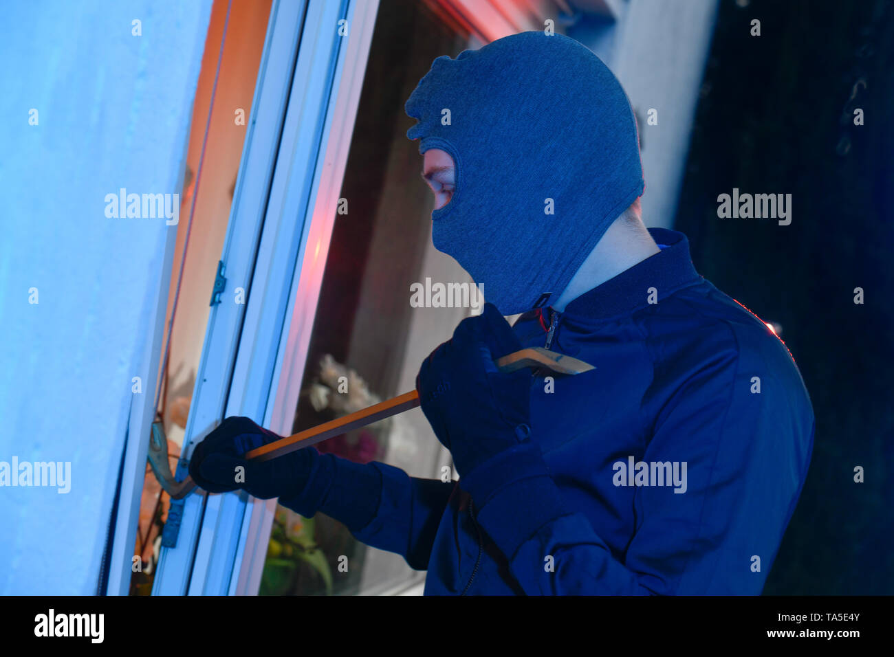 Burglar Symbolfoto, Einbrecher Symbolfoto Stock Photo
