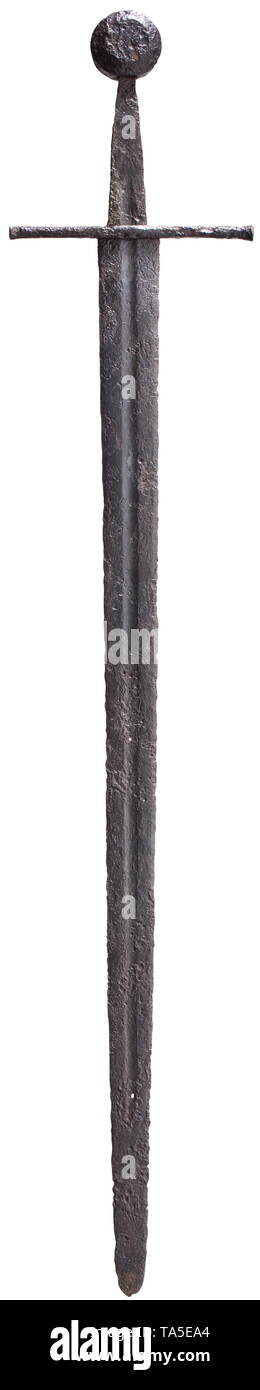 A German knightly sword, 1st half of the 14th century Double-edged ...