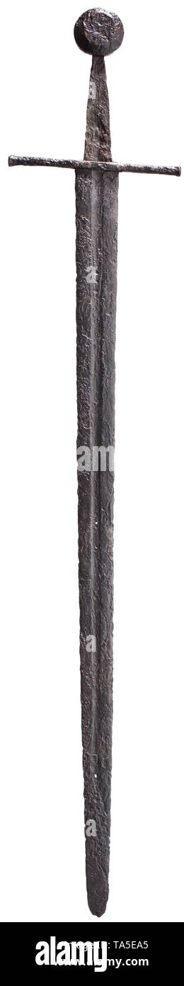 A German knightly sword, 1st half of the 14th century Double-edged ...
