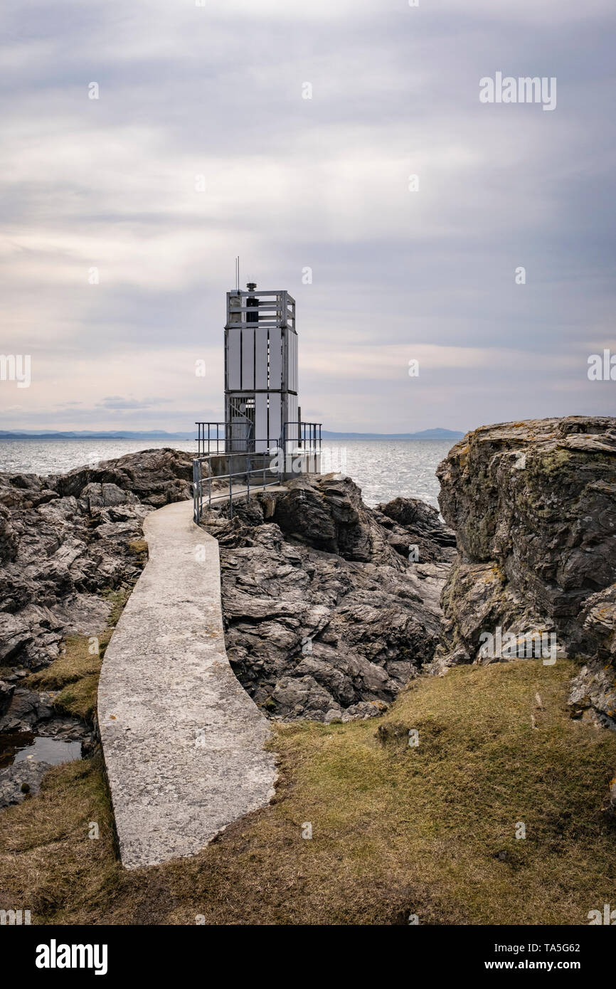 Sleat Point Lighthouse, Skye, Scotland, UK Stock Photo