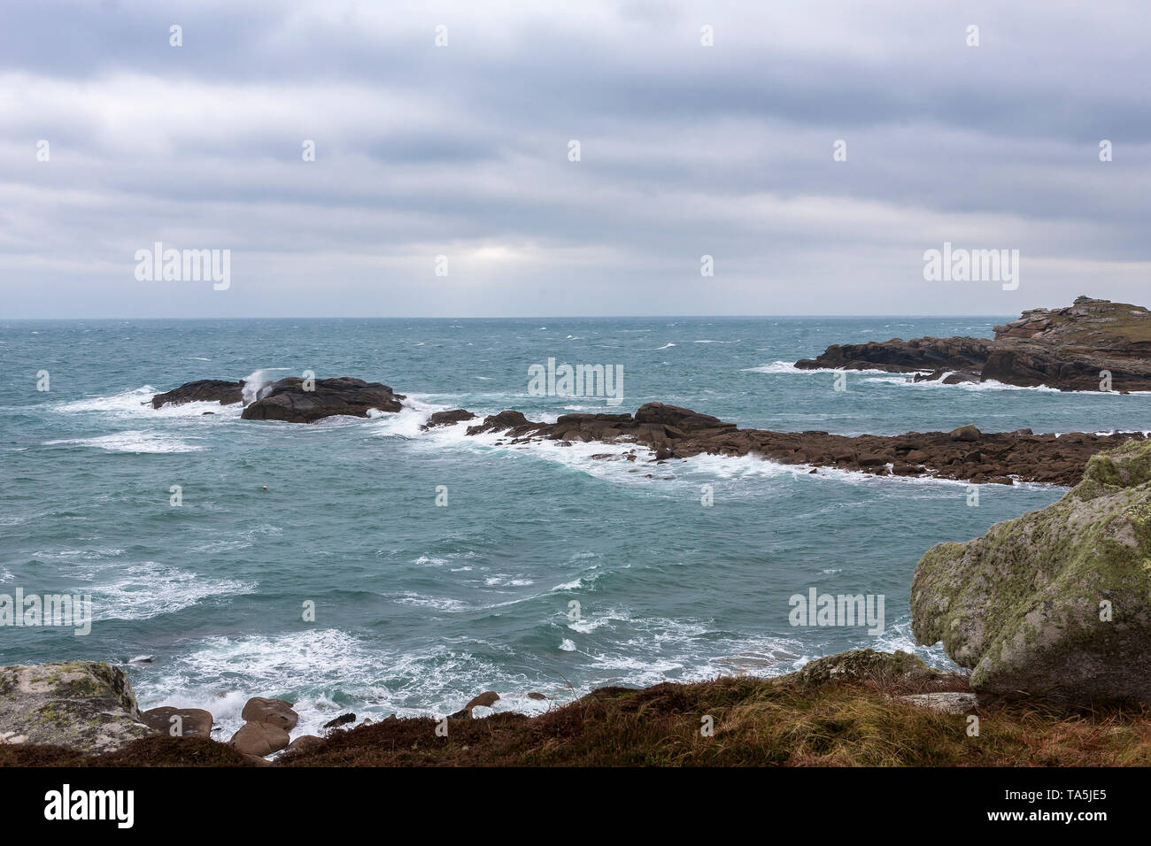 The Dangerous Entrance To Porth Hellick At Low Tide And In A Strong 