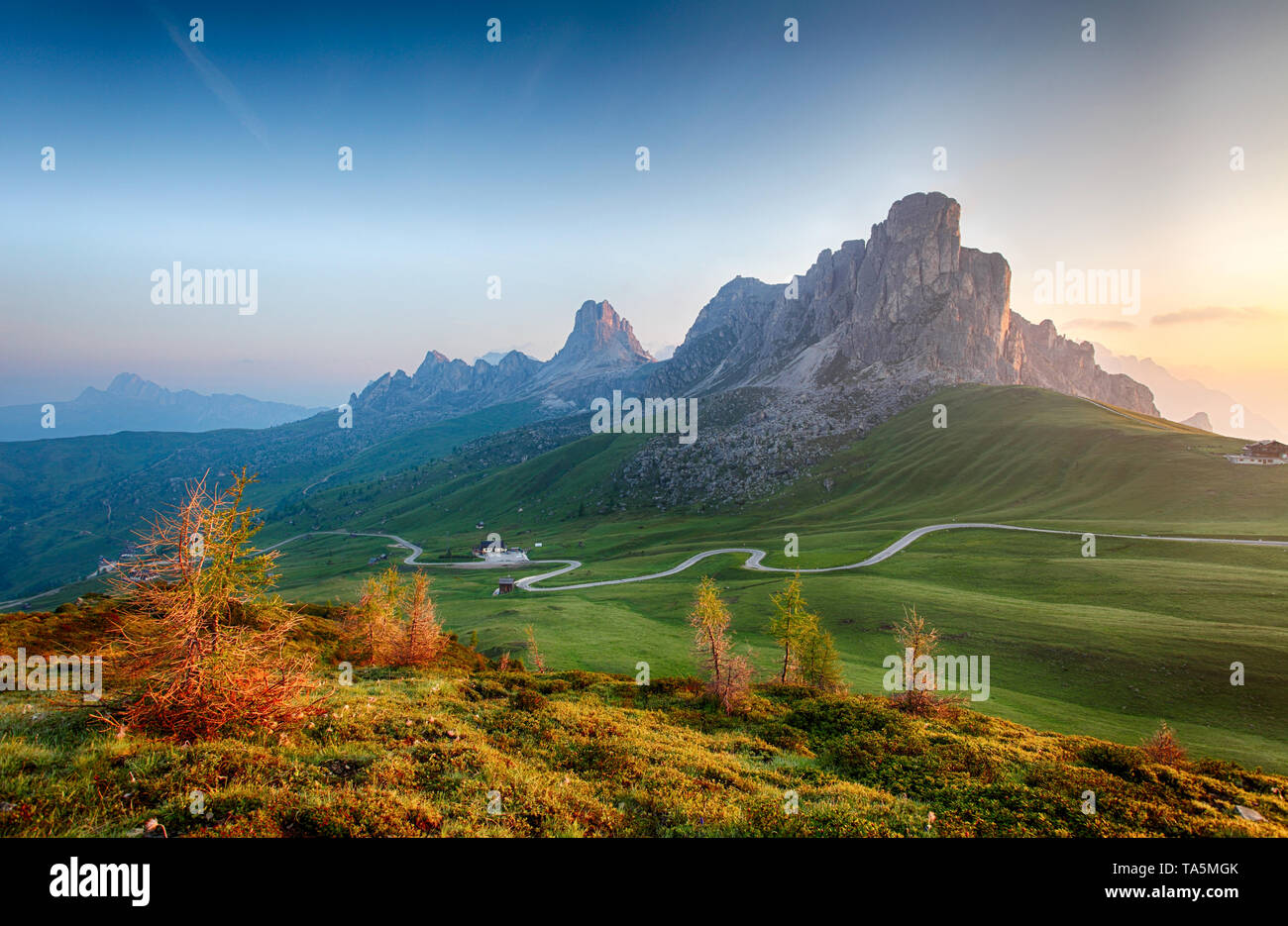 Mountain nature landscape in Dolomites Alps, Italy Stock Photo - Alamy