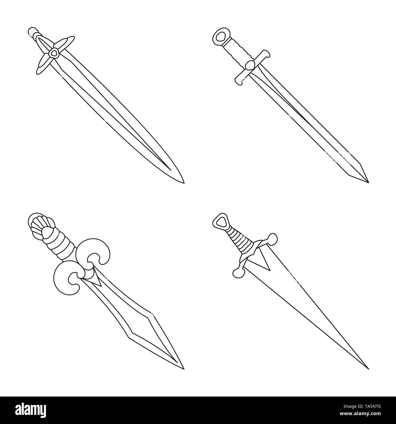 Vector illustration of game and armor icon. Collection of game and ...