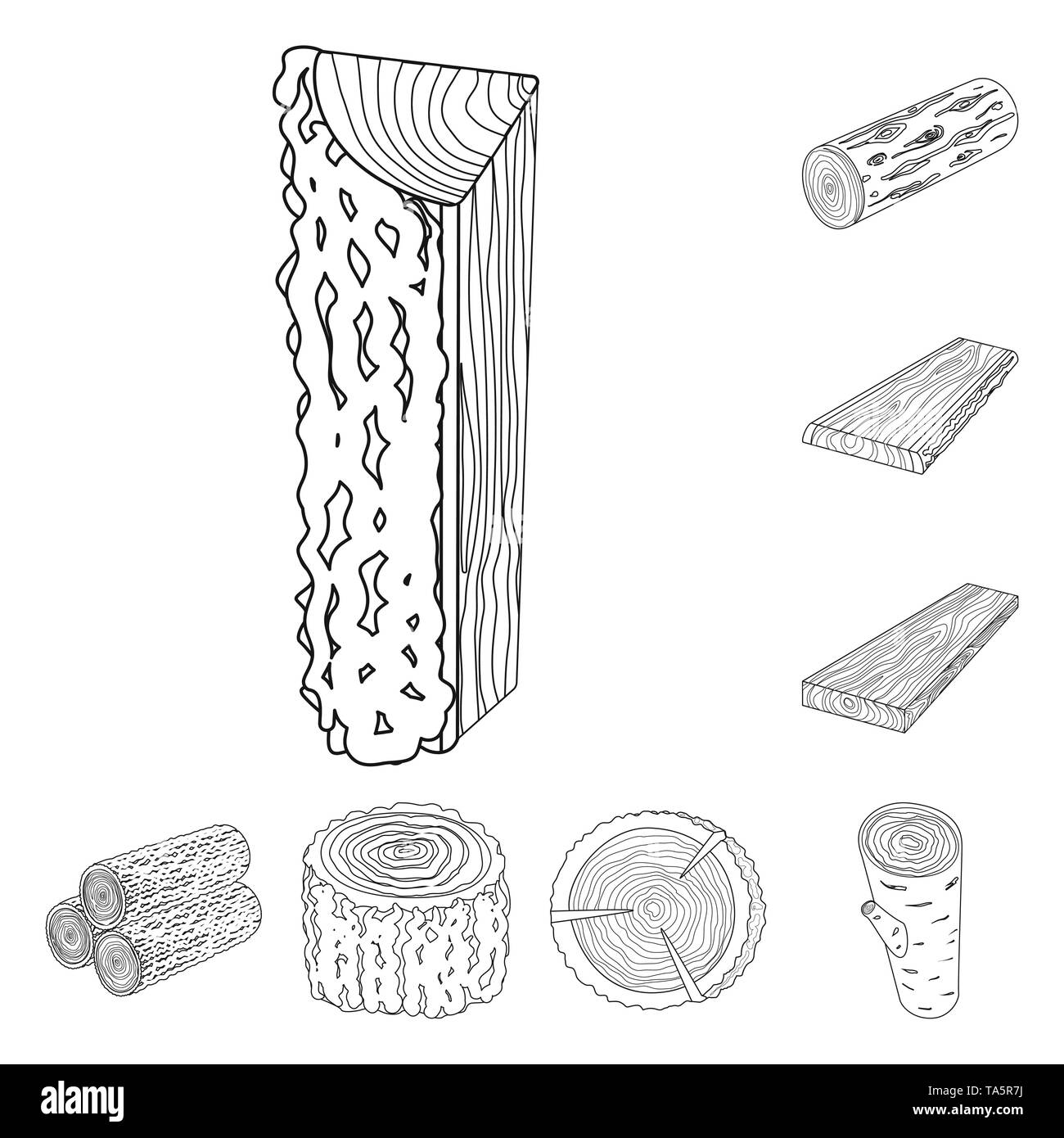 Vector illustration of signboard and wood sign. Collection of signboard ...