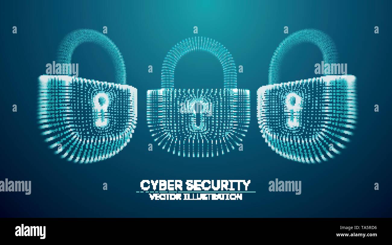 Coputer internet cyber security background. Cyber crime vector  illustration. digital Stock Vector Image & Art - Alamy