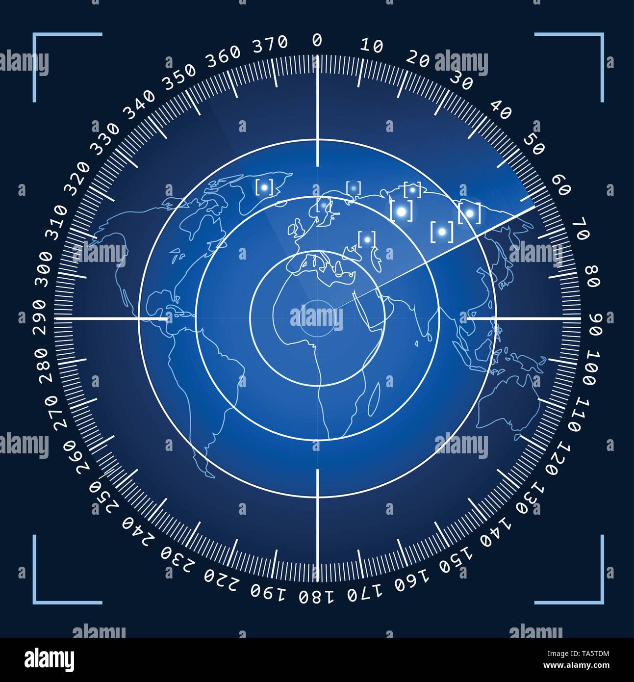 Futuristic user interface HUD tech elements for game creation or footage overlay. Sci-fi vector design Stock Vector