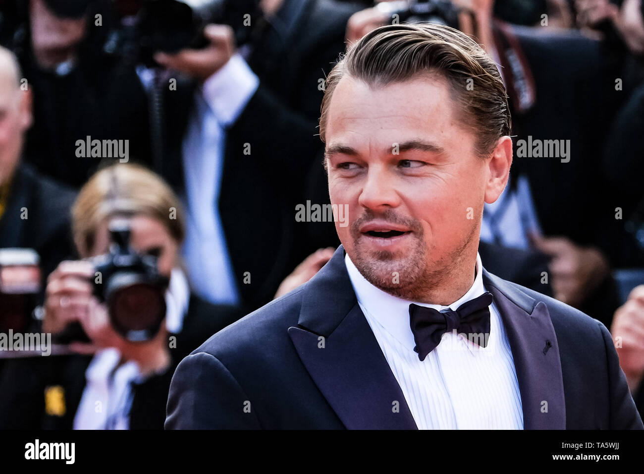 Leonardo DiCaprio poses  on the red carpet for Once Upon a Time In... Hollywood Premiere  on Tuesday 21 May 2019 at the 72nd Festival de Cannes, Palais des Festivals, Cannes. Pictured: Leonardo DiCaprio. Picture by Julie Edwards. Stock Photo