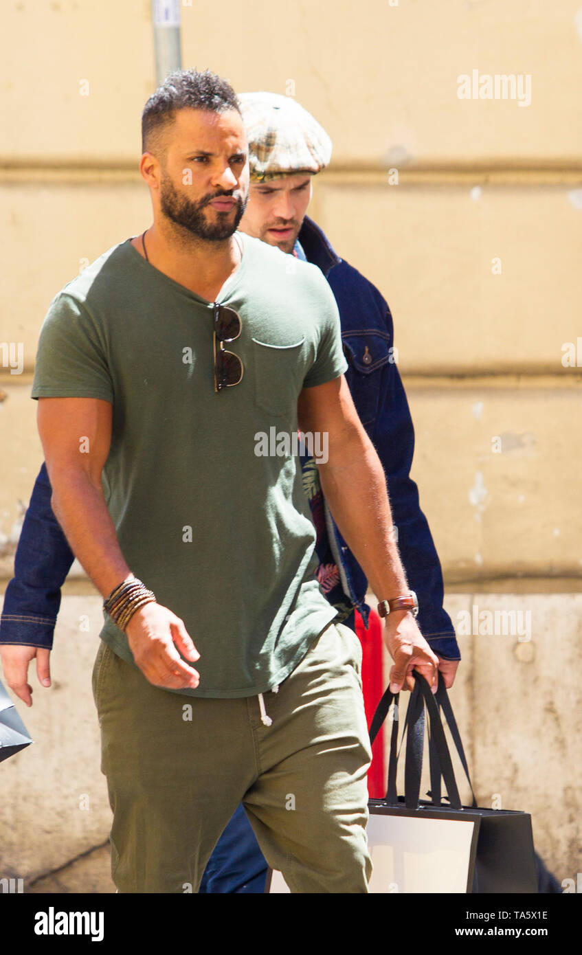Rome, British actor Ricky Whittle walks the streets of the capital