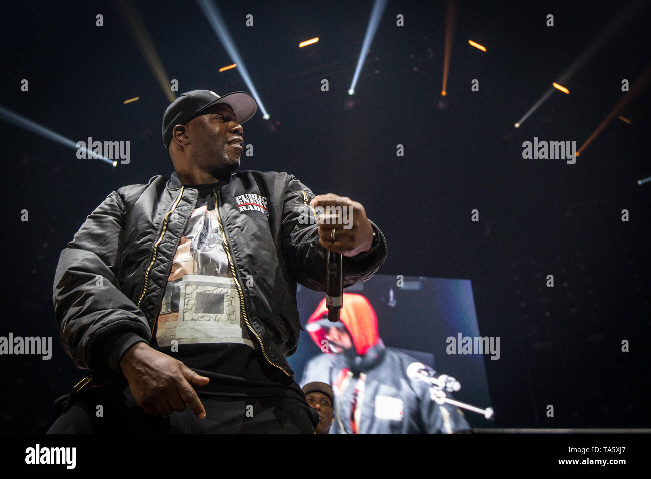 Denmark Copenhagen May 21 19 The American Rap Group Public Enemy Performs A Live Concert As Part Of The Event Gods Of Rap At Royal Arena In Copenhagen Here Rapper Chuck