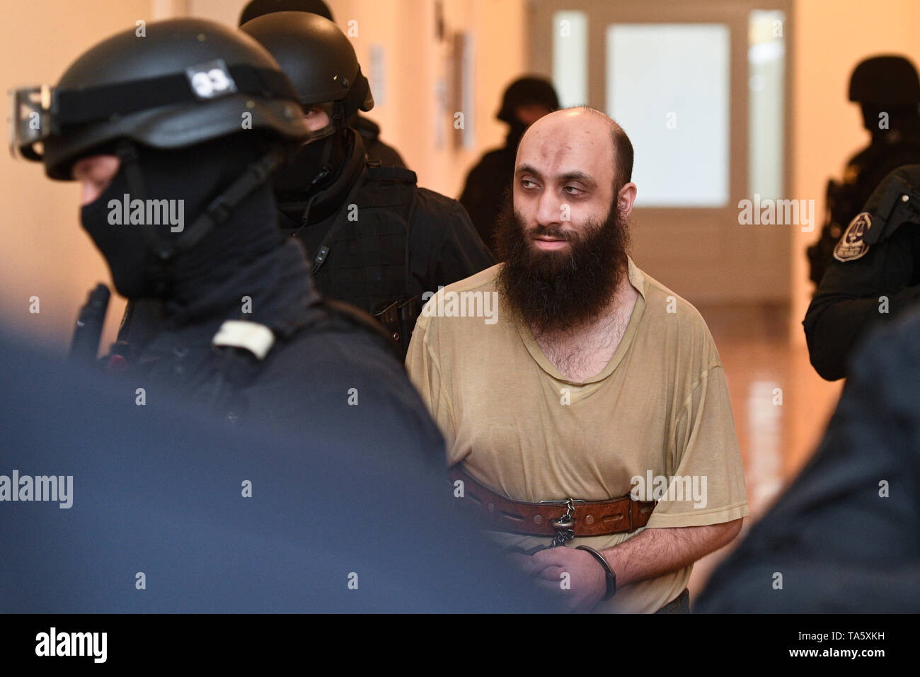 The trial with Slovak Dominik Kobulnicky, charged with the preparation of a terrorist attack in the Czech Republic, starts at The Prague Municipal Court on Wednesday, May 22, 2019. Kobulnicky told the court that in the past he had been taught by former Prague Imam Samer Shehadeh (photo). Last year, Shehadeh was charged with support to terrorism and in November he was escorted from Jordan to the Czech Republic. Apart from him, charges were brought against his brother and his brother's wife over membership of a terrorist organisation. (CTK Photo/Michal Kamaryt) Stock Photo