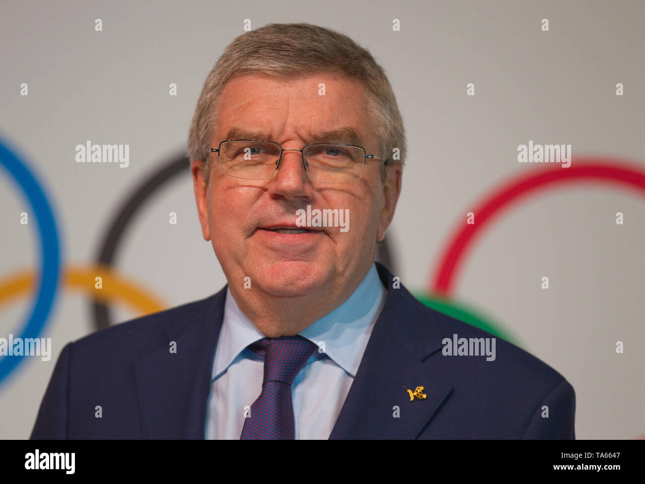 Lausanne, Switzerland. 22nd May, 2019. Lausanne, Switzerland - May 22,  2019: The International Olympic Committee, IOC, Executive Board meeting  with President Thomas Bach, Press Conference Credit: Mandoga Media/Alamy  Live News Stock Photo - Alamy