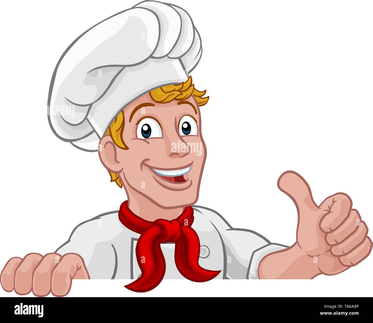 Chef Cook Baker Thumbs Up Cartoon Stock Vector