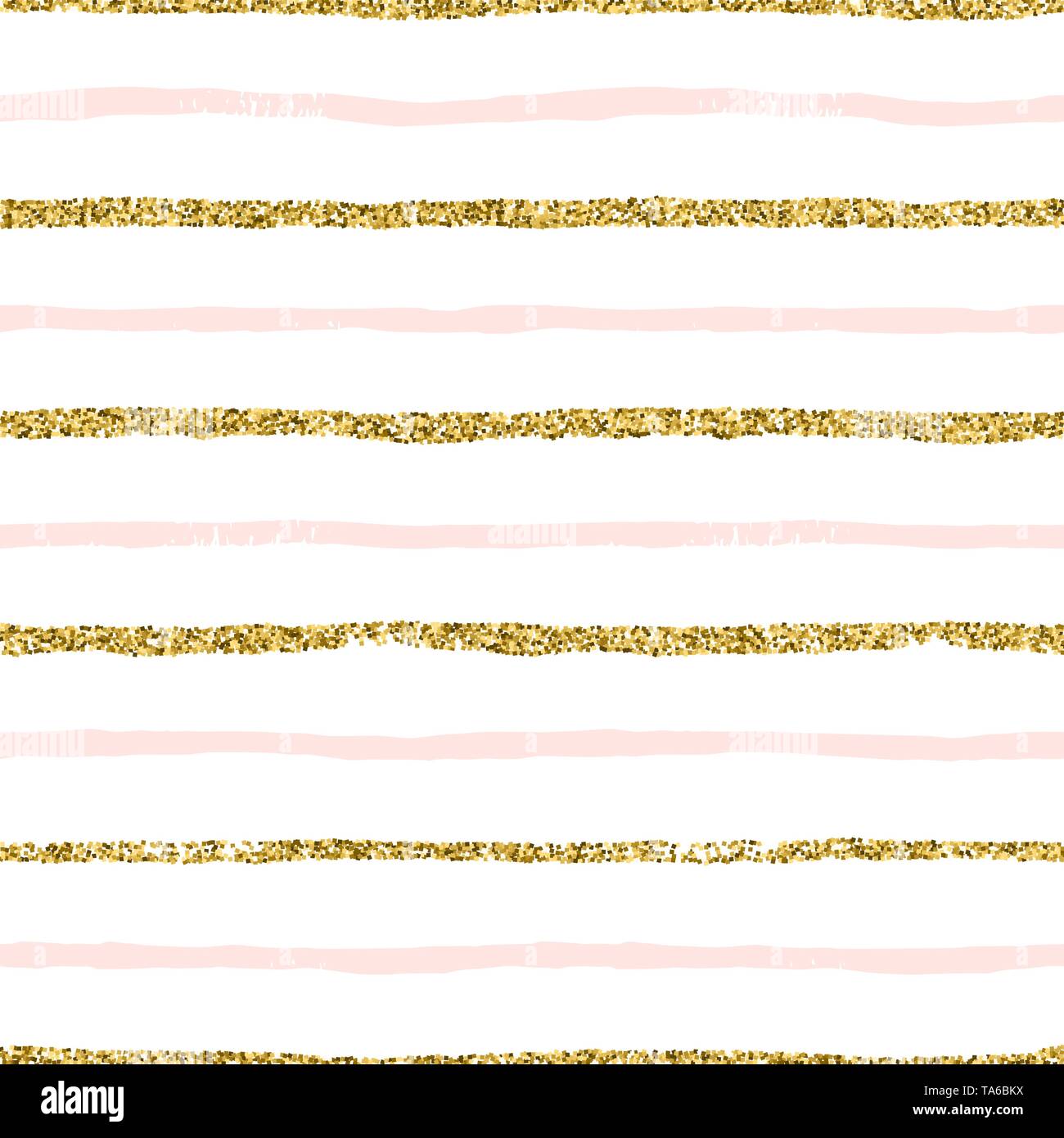 . Hand draw strips brush stroke vector seamless pattern Abstract endless texture for modern design print for fabric, postcard, wrapping paper, Stock Vector