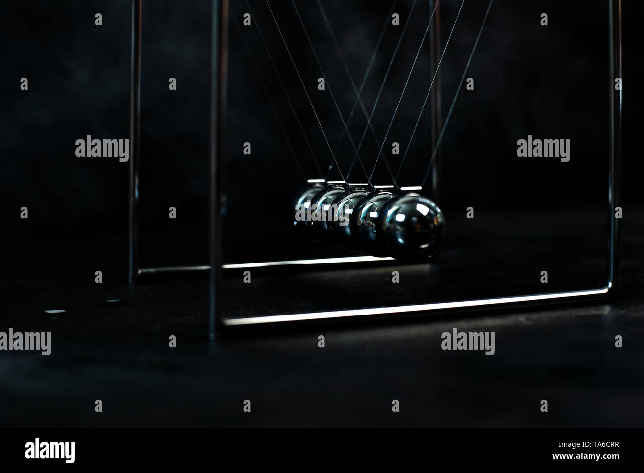 Newton cradle pendulums balls Stock Photo Alamy