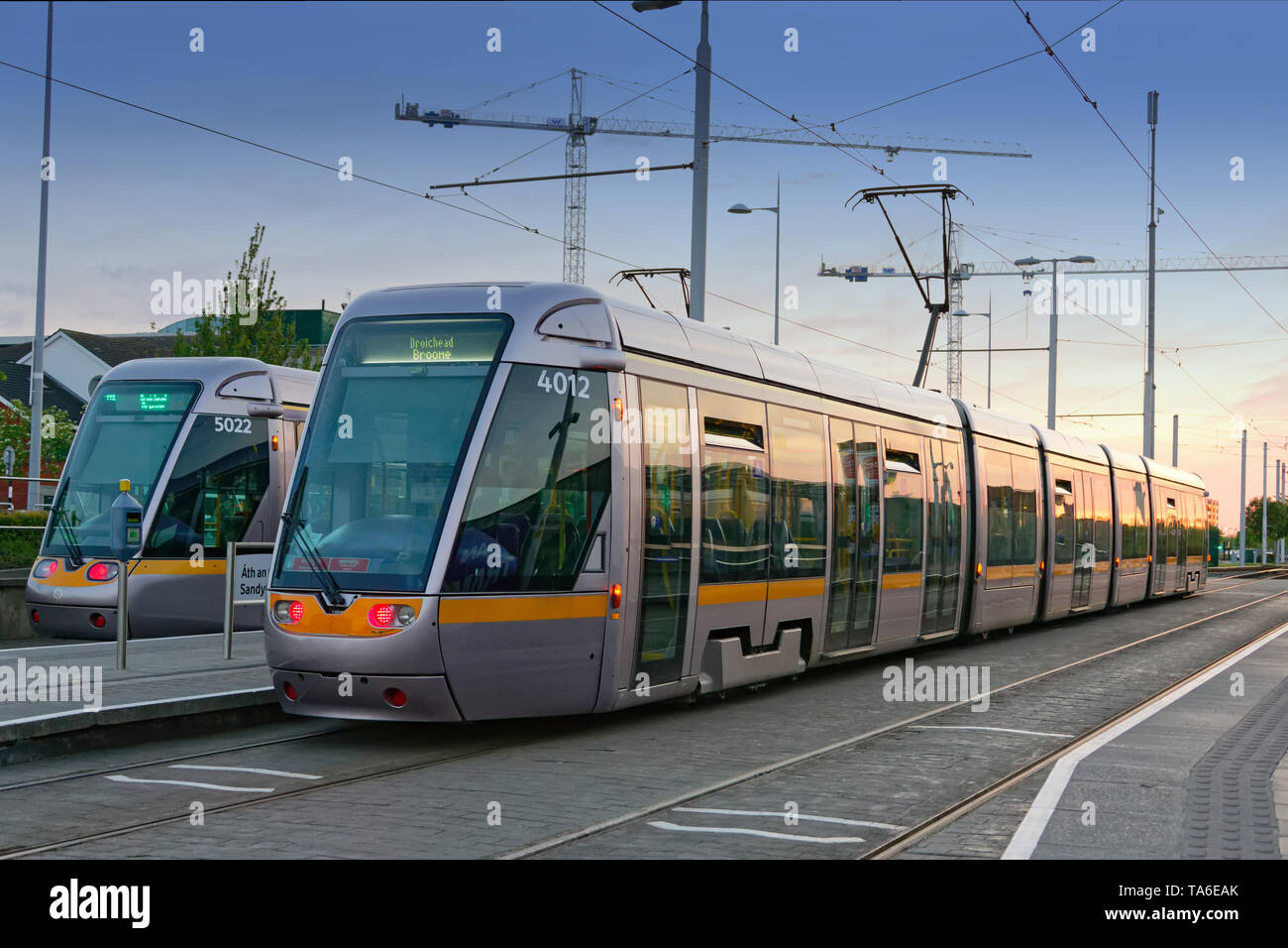 LUAS tram stop Sandyford Dublin Republic of Ireland Stock Photo