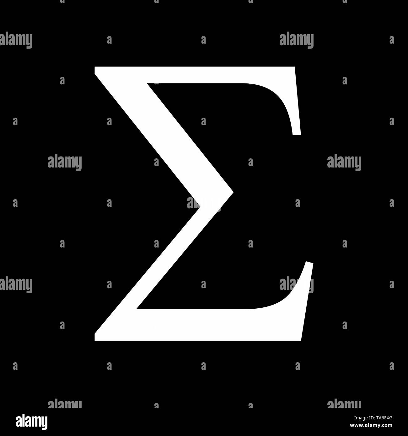 Sigma greek sign Stock Vector Image & Art - Alamy