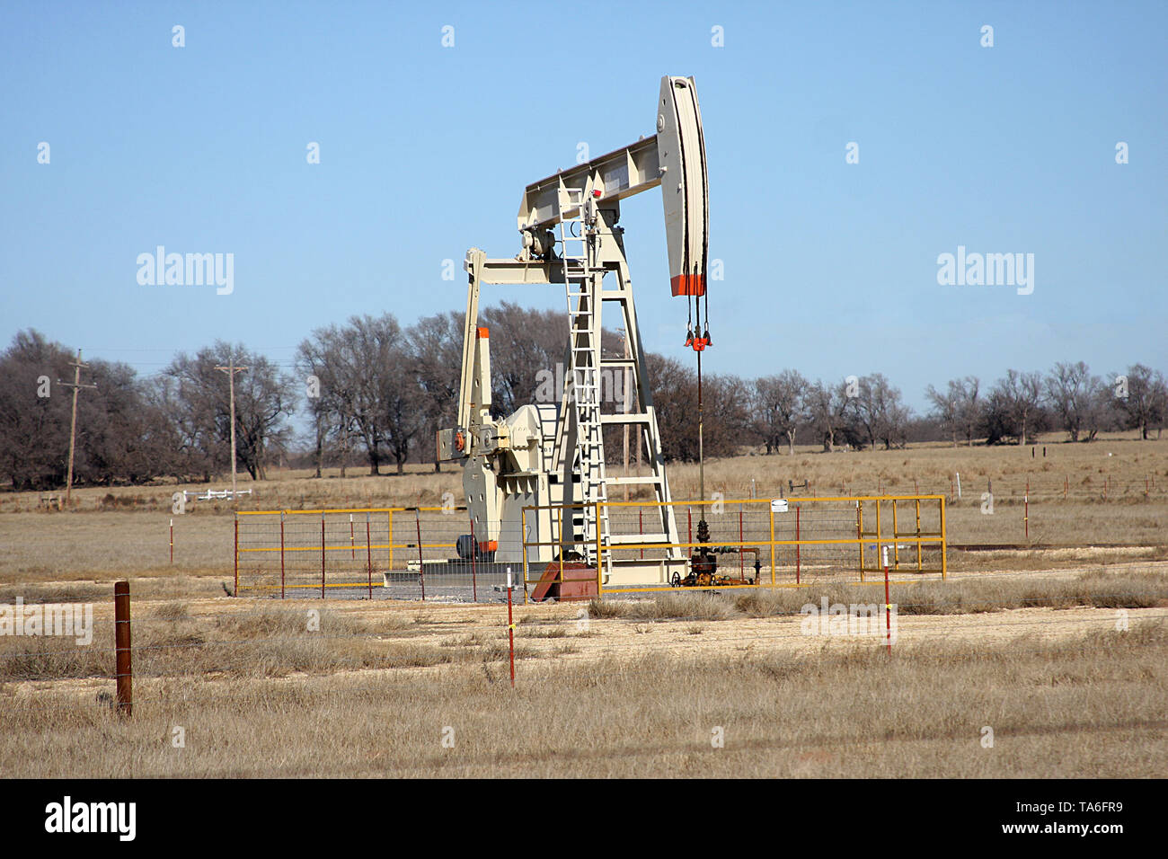 A jackpump used for oil extraction in Oklahoma, USA Stock Photo Alamy