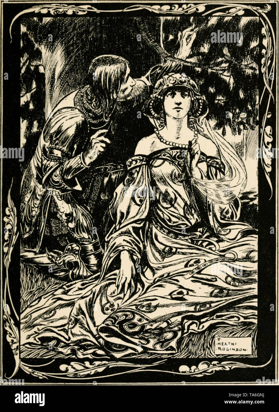 'Una and the red cross knight, and other tales from Spenser's Faery Queene;' (1905) Stock Photo