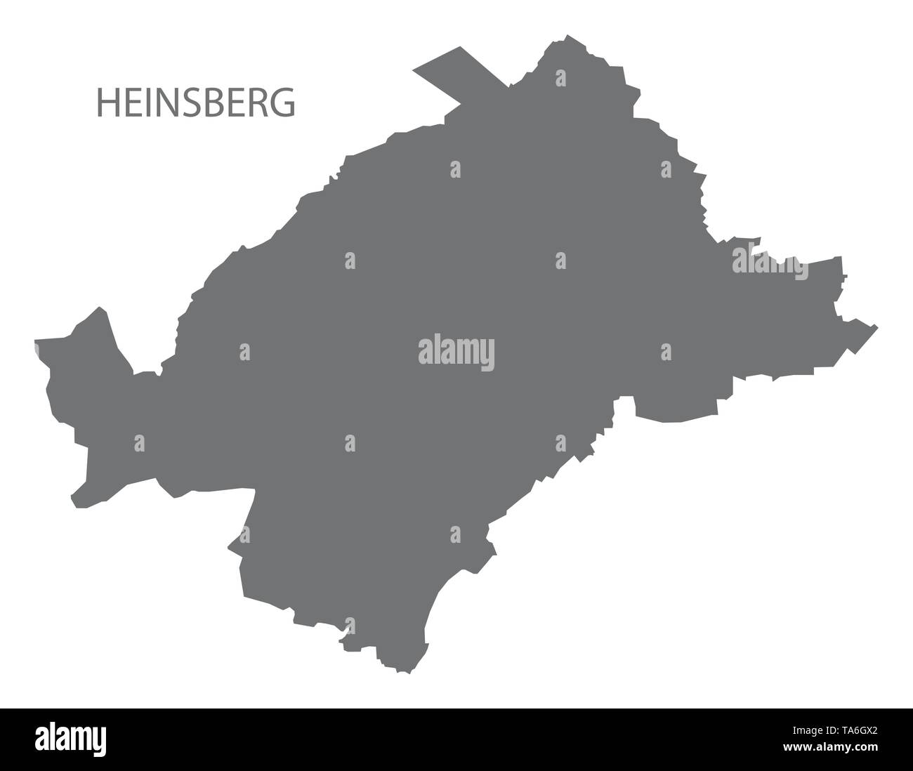 Heinsberg grey county map of North - Heinsberg Grey County Map Of North Rhine Westphalia De TA6GX2 