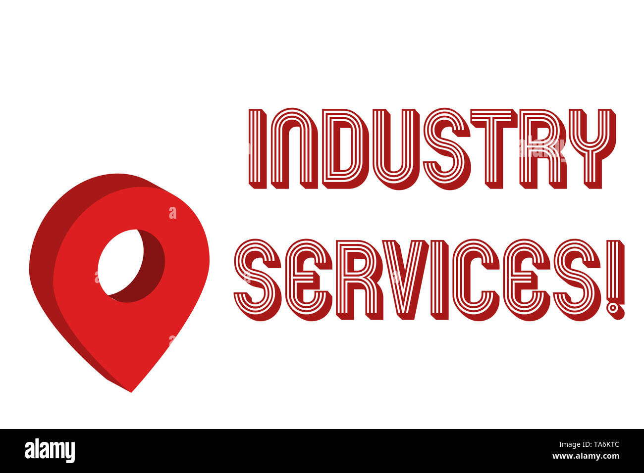 Writing note showing Industry Services. Business concept for type of