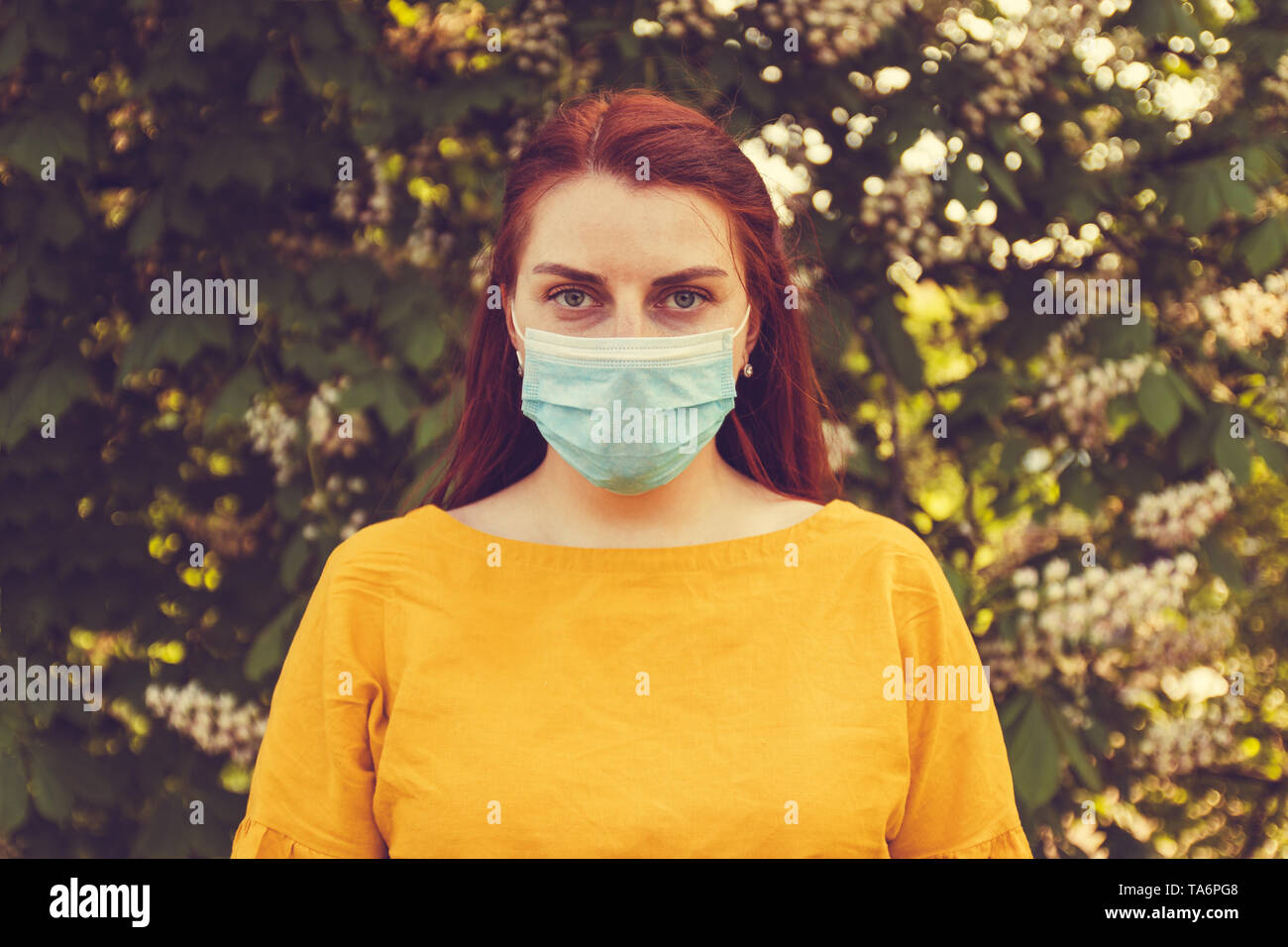 Medical concept Woman suffer from pollen allergy Stock Photo Alamy
