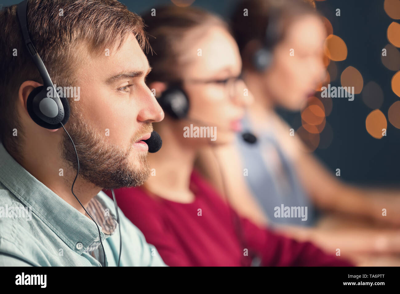 Office employee working evening closeup hi-res stock photography and ...