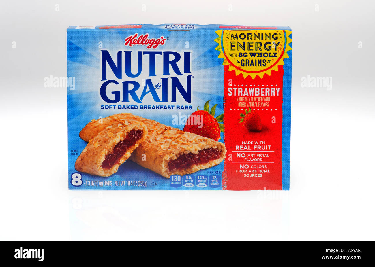 Kellogg’s Strawberry Nutri Grain breakfast bars Stock Photo