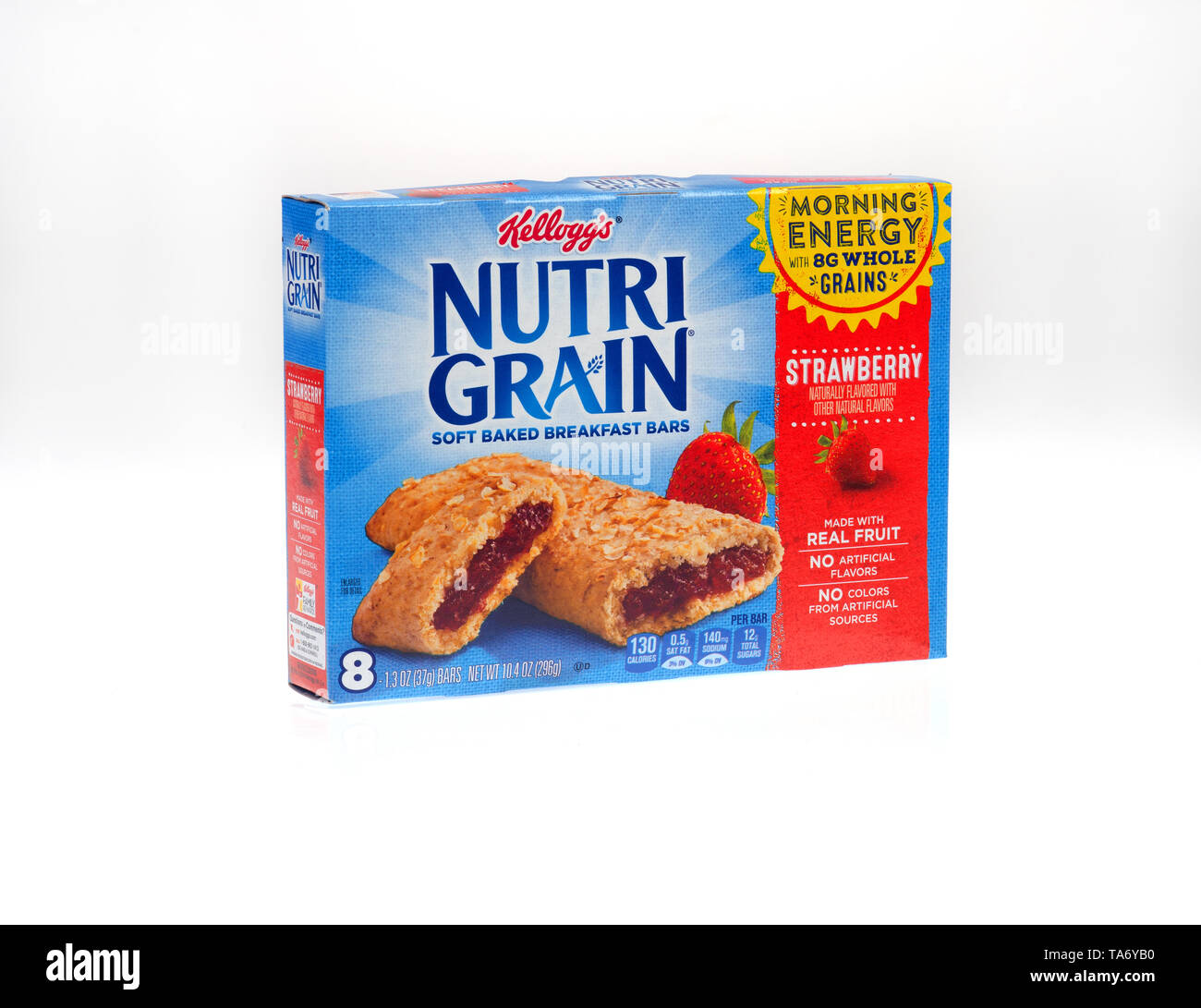 Kellogg’s Strawberry Nutri Grain breakfast bars Stock Photo