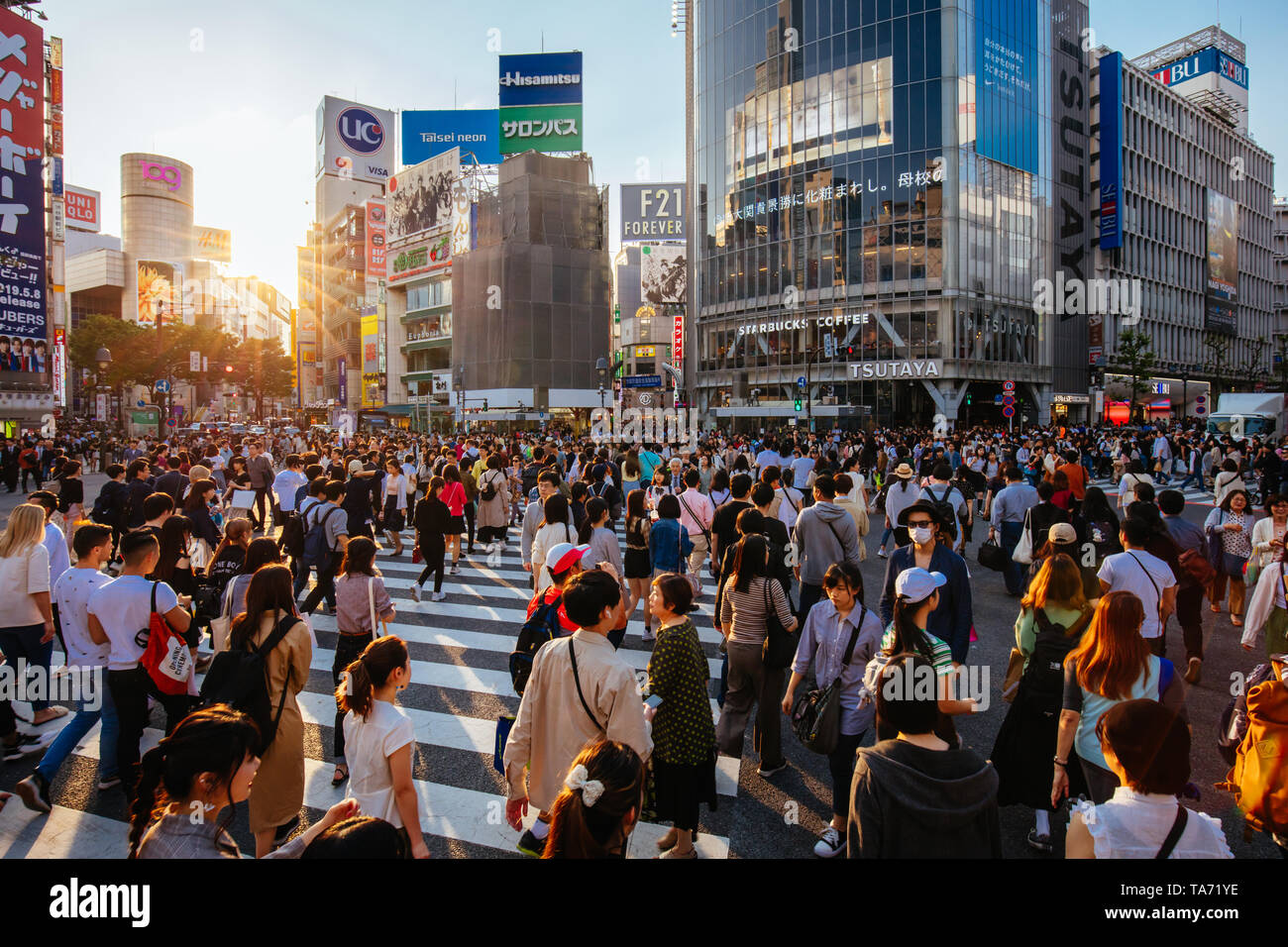 Shibuya Crossing Tokyo Japan Stock Photo