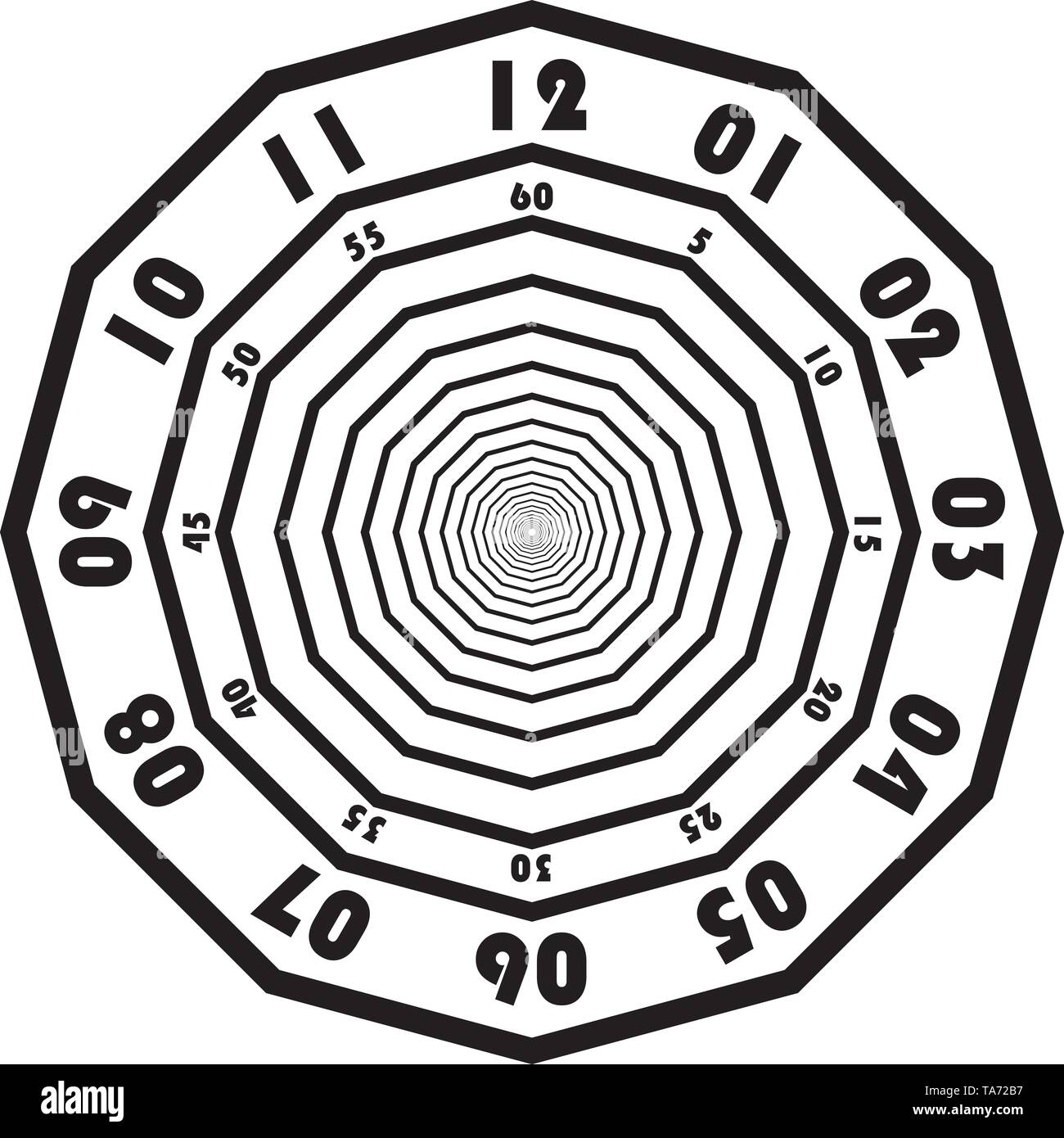 Iron gate clock Stock Vector Images Alamy