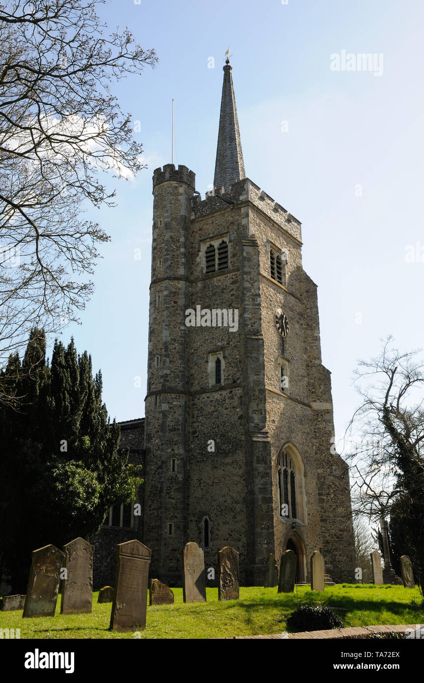 St John the Baptist Church, Aldenham , Hertfordshire dates to Norman