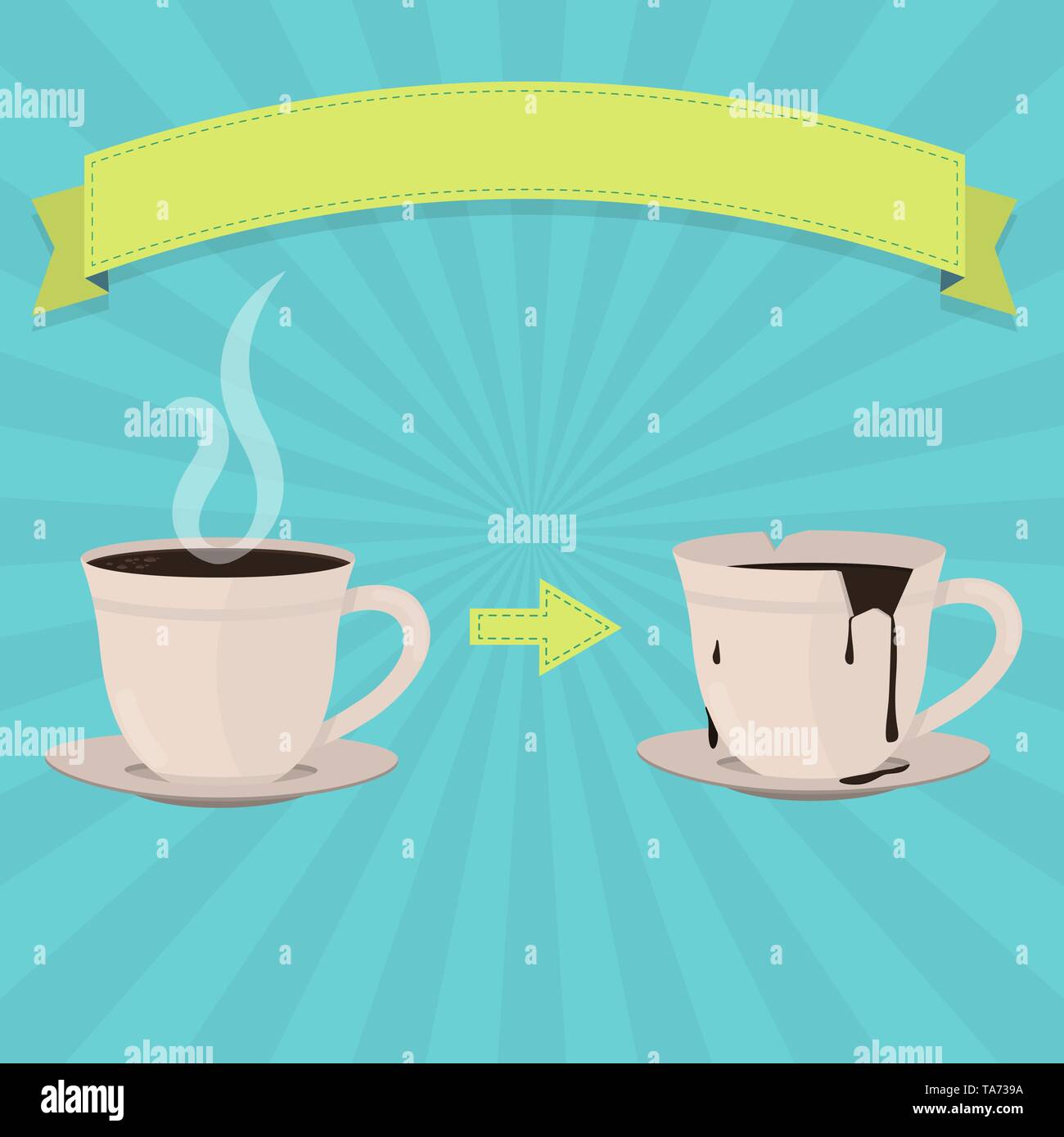 My cup is overflowing Stock Vector Images Alamy