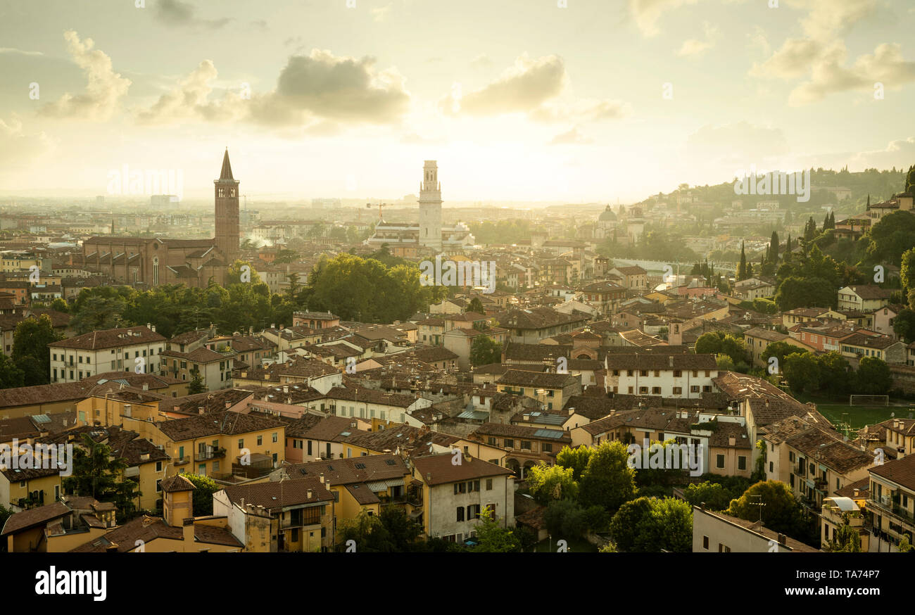 Cityscape of Verona city, Italy Stock Photo