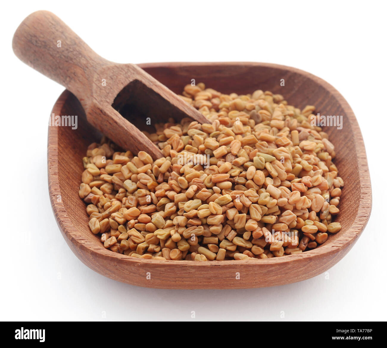Fenugreek seeds leaves over white background Stock Photo Alamy
