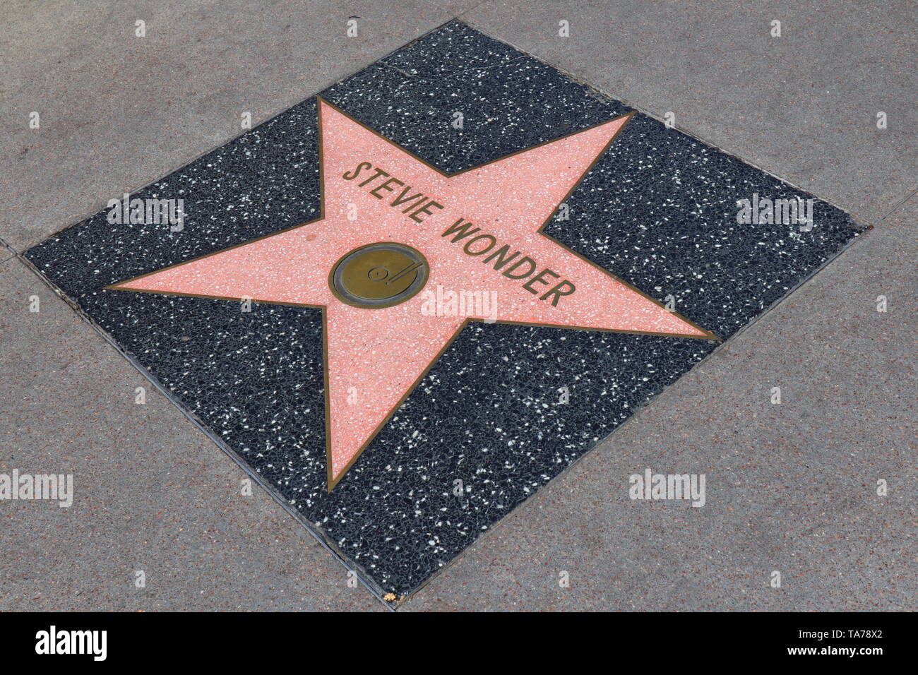 Star of STEVIE WONDER on Hollywood Walk of Fame in Hollywood Boulevard ...