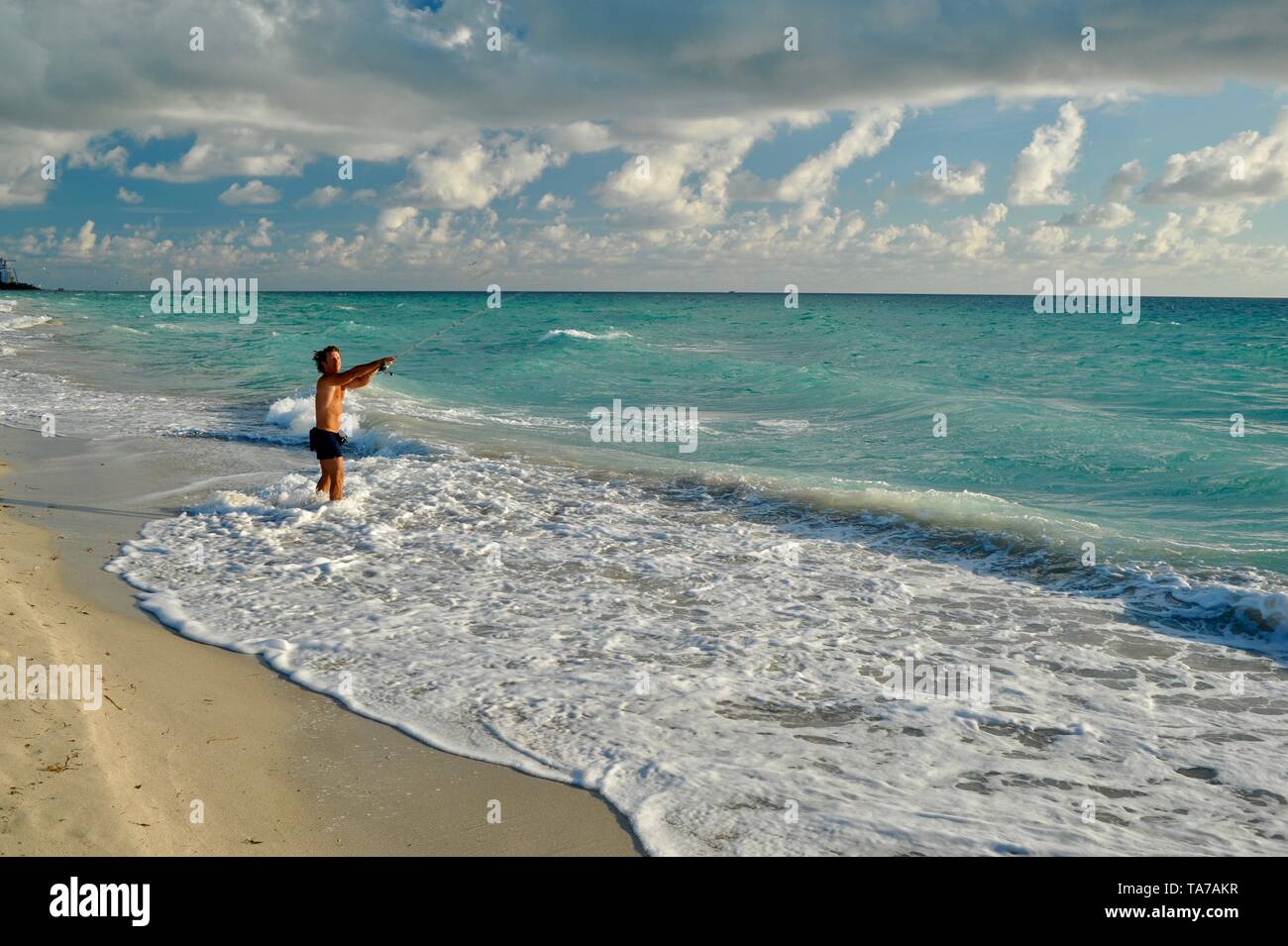 Florida beach surf fishing hi-res stock photography and images - Alamy