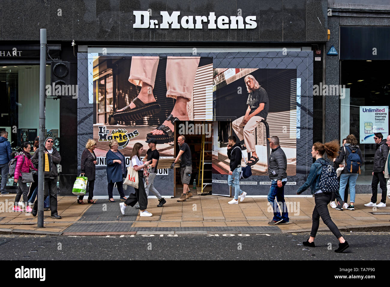 Dr Martens store on Princes Street in the process of being refurbished  Stock Photo - Alamy