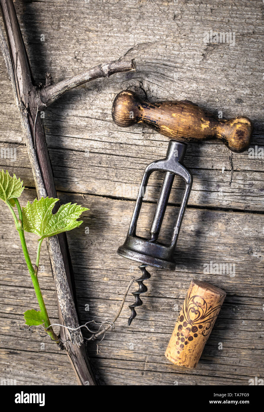 Vintage corkscrew closeup Stock Photo - Alamy