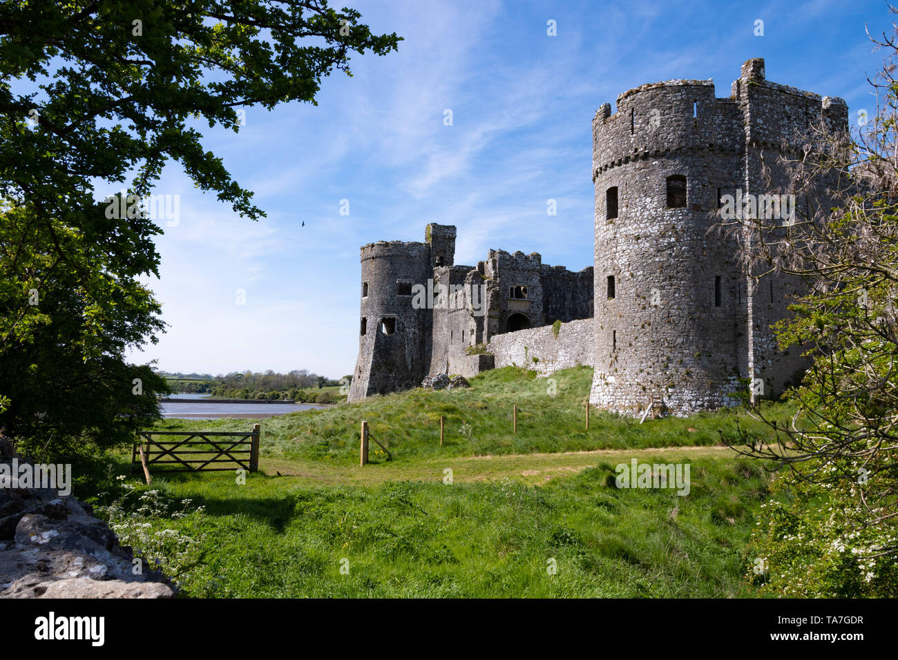 Carew Castle Pembroke Pembrokeshire Wales High Resolution Stock ...