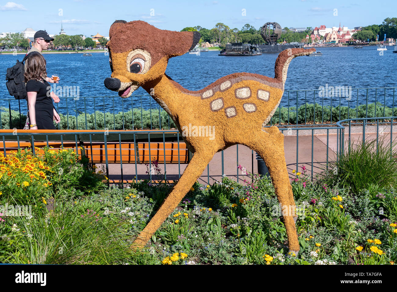 ORLANDO, USA. 29TH APRIL 2019: Bambi topiary display figure on display at Disney  World Stock Photo - Alamy