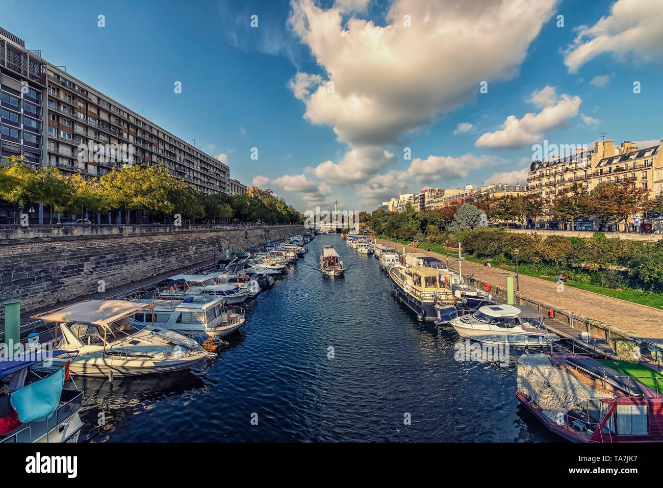 Bassin de l'Arsenal in Paris Stock Photo