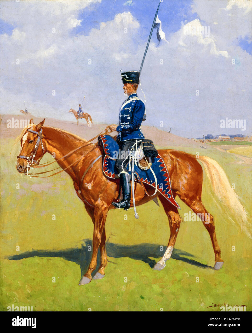 Frederic Remington, The Hussar, painting, 1893 Stock Photo