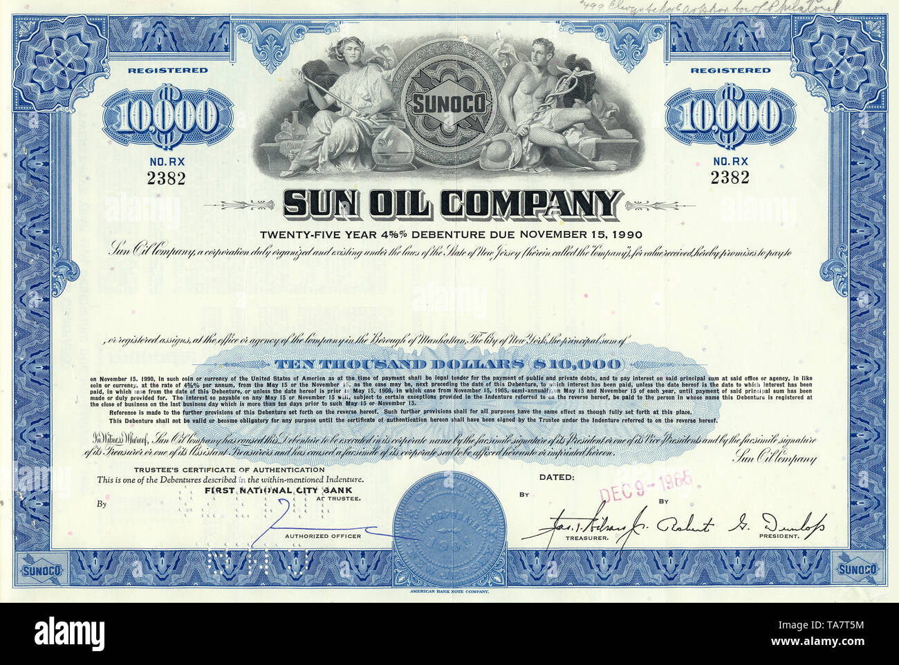STOCK CERTIFICATE Aktie share action COMMONWEALTH OIL REFINING COMPANY INC 