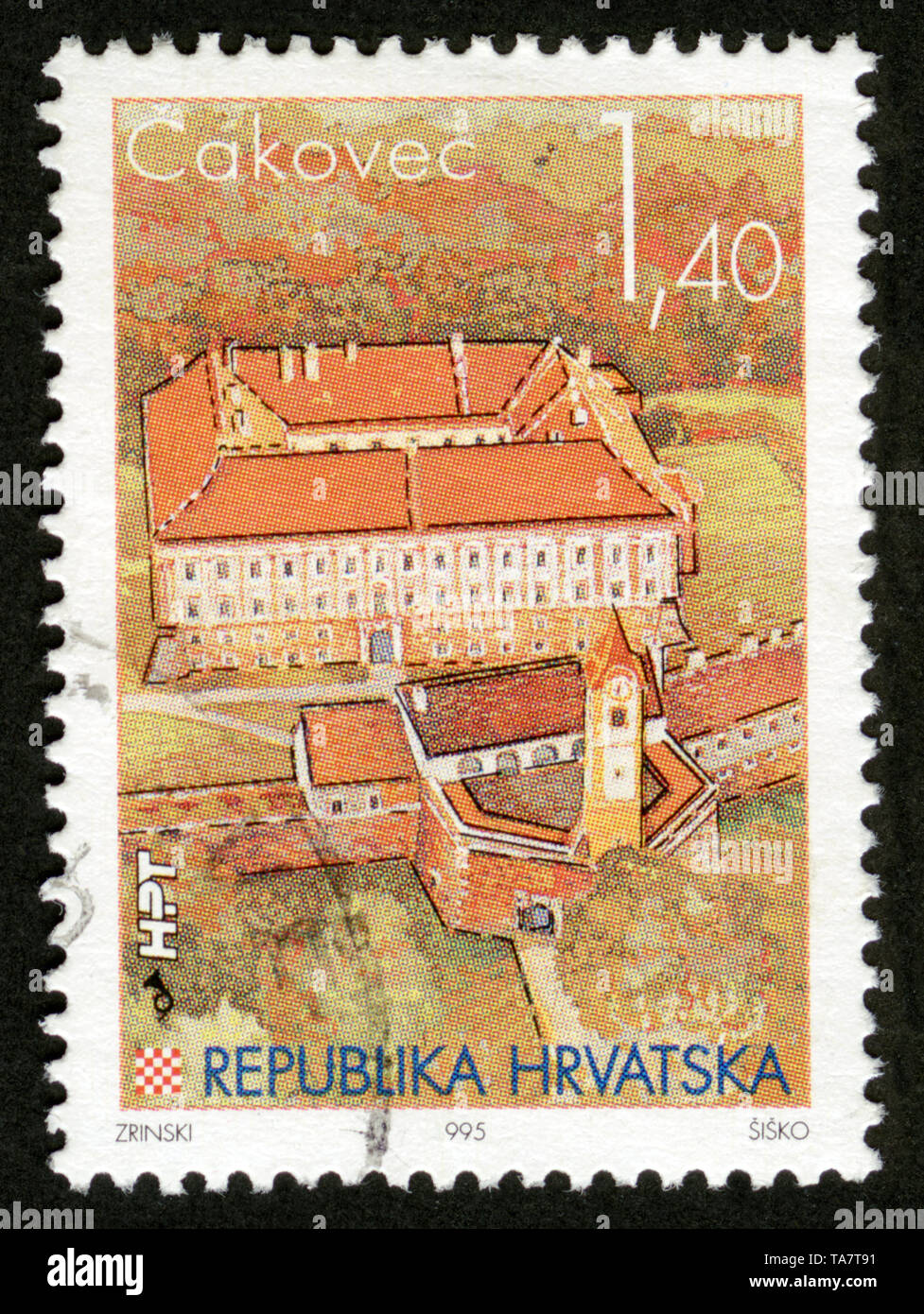 Stamp print in Croatia Stock Photo - Alamy