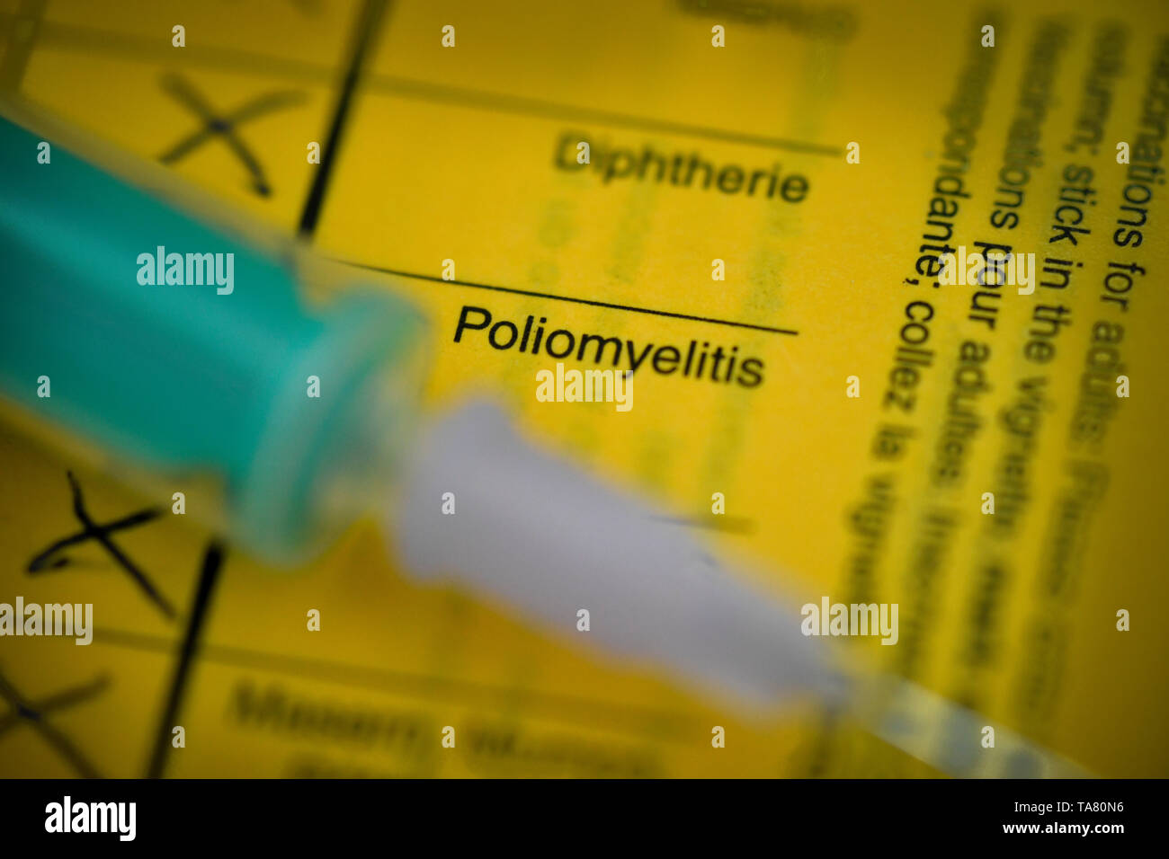 Polio Vaccination Book Symbolic Photo Vaccination Impfbuch