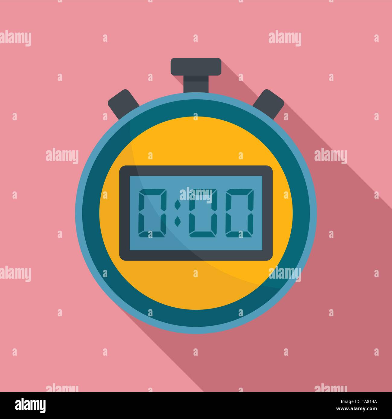 Sport stopwatch icon. Flat illustration of sport stopwatch vector icon ...